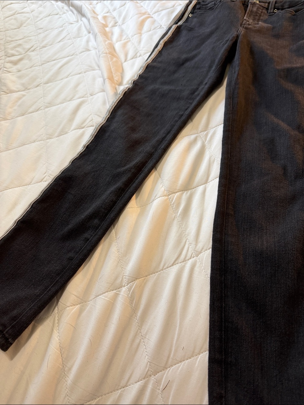Good American Men's Black Denim Pants with silver Embellishment on both sides